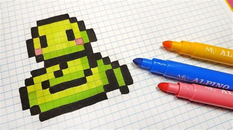 Pixel Art Hecho A Mano Cómo Dibujar Una Serpiente Kawaii Dibujos