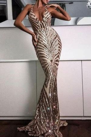 Rose Gold Sequin Off Shoulder Sweetheart Prom Gown Xdressy