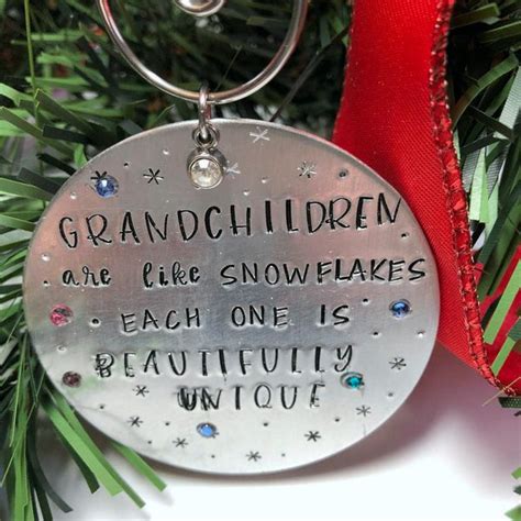 Personalized Grandparent Ornament Grandchildren Are Like Snowflakes