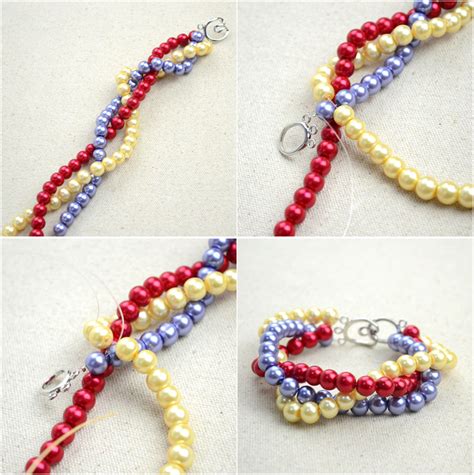 Handmade Beaded Jewelry Designs Simple Pearl Bracelet And Ring Set