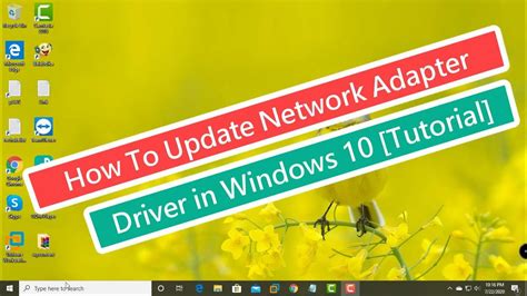 How To Update Network Adapter Driver In Windows 10 Tutorial Youtube