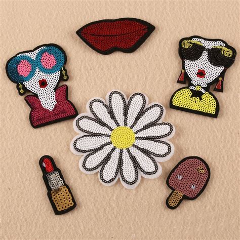 Popular Flowers Patches For Clothes Iron On Sew On Embroidered Fabric