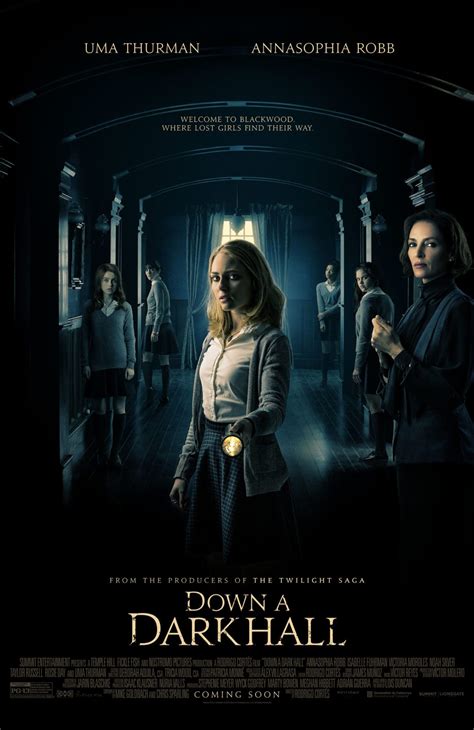 First Poster For Fantasy Thriller Down A Dark Hall Starring Uma Thurman Annasophia Robb