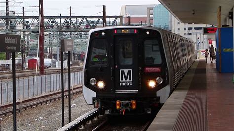 Wmata Metrorail Glenmont Bound Kawasaki 7000 Series Red Line Train