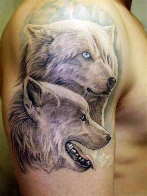 Amazing pencil wolf portrait in picture frame tattoo design. 51 Elegant Wolf Tattoos On Shoulder