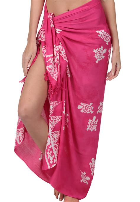 Ingear Long Batik Print Sarong Womens Swimsuit Wrap Cover Up Pareo Multi Choise Skirt Dress