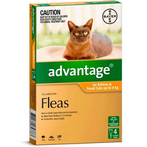 Advantage Kittens And Cats Up To 4kg 4 Pack