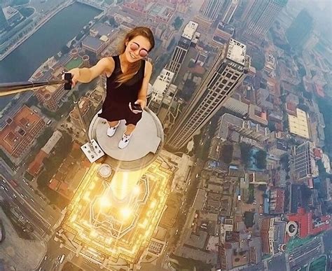Beautiful Russian Daredevil Girl Takes The Most Dangerous Selfies She
