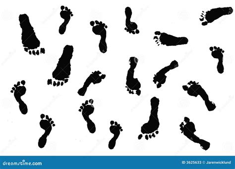 Actual Childrens Footprints Stock Illustration Illustration Of