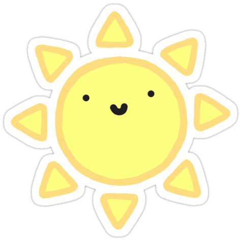 Happy Sun Tumblr Hipster Trendy Stickers By Fallenavenger