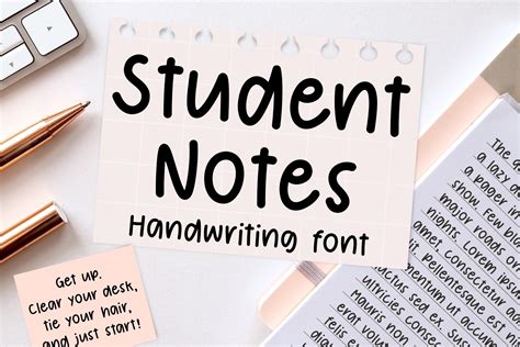 Student Notes Font By Jyllyco · Creative Fabrica