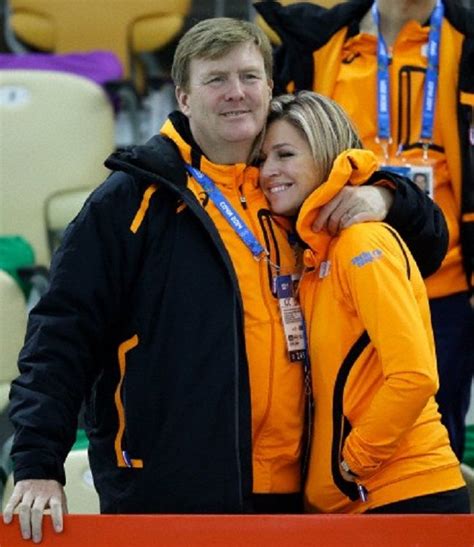 dutch king willem alexander and queen maxima hug each after country skater margot boer won a