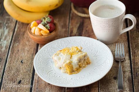 Biscuits And Gravy Overnight Breakfast Casserole ~ Comforting Hearty