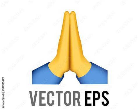 Vector Two Hands Placed Together Thank You Or Pray Emoji Icon Stock Vector Adobe Stock