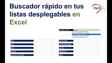 Buscador Rápido En Tus Listas Desplegables En Excel Youtube