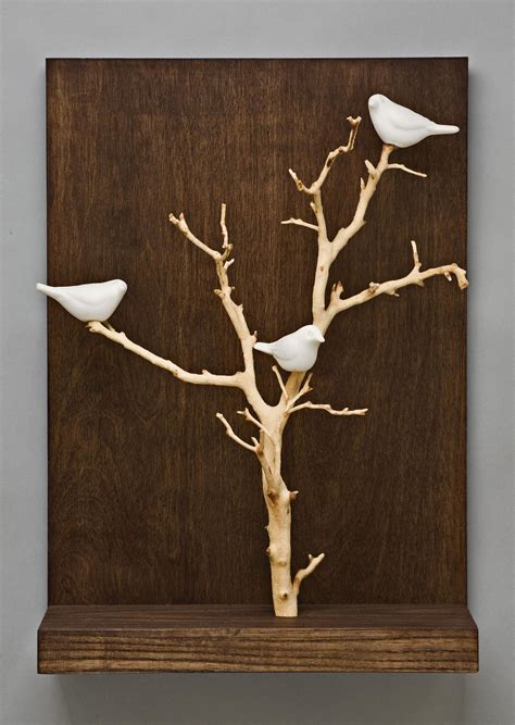 Birds In Trees Small By Chris Stiles Ceramic Wood Wall Art