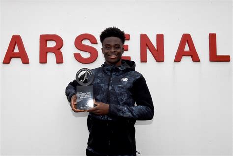 Arsenal Star Bukayo Saka Wins London Young Player of The Year Award 