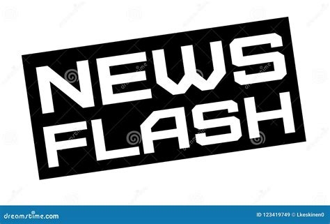 News Flash Typographic Sign Stock Vector Illustration Of Label