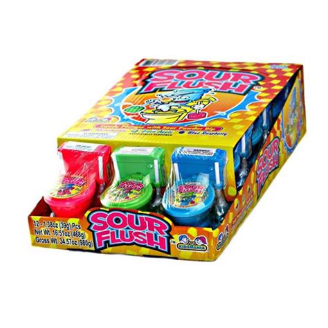 Kidsmania Sour Flush Candy Toilet Lollipops 12 Ct Volt Candy