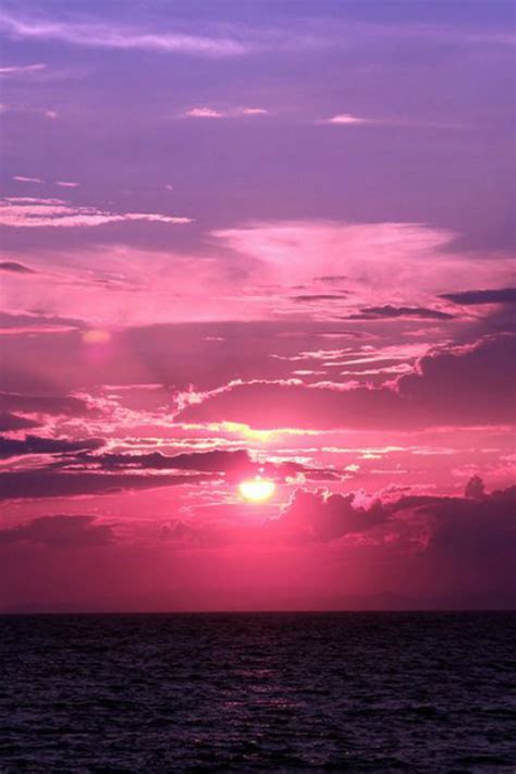 Pink And Purple Sunset By Tiphaineaubeuf Sunrise Sunset
