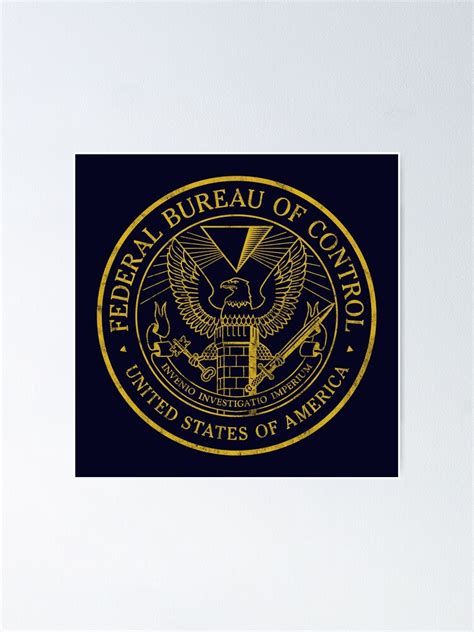 Federal Bureau Of Control Control Game Logo Distressed Logo