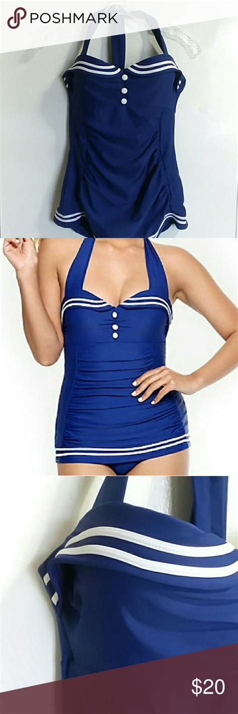 Nwt Sailor Style Swimsuit Size L Sailor Fashion Swimsuits Clothes