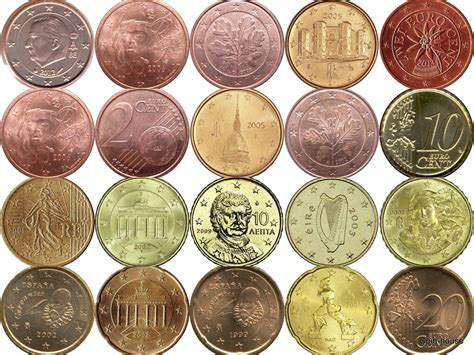 Coin House Collection Of 24 Euro Cent Coins Austria Belgium France