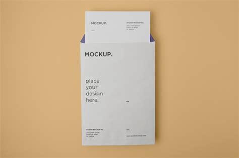 Premium Psd A4 Envelope Mockup Design