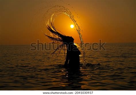 Beauty Model Girl Splashing Water Her Stock Photo 2041030937 Shutterstock