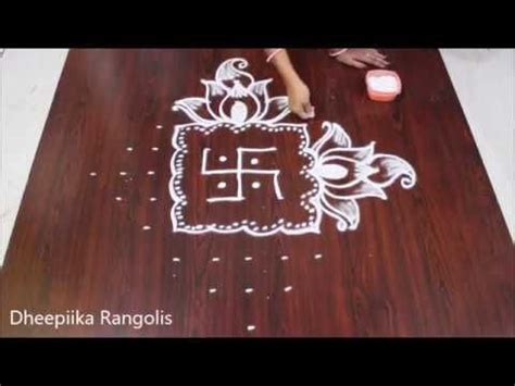 Explore deepa ram's photos on flickr. swasthik lotus kolam design with 11x1 dots * ram navami ...