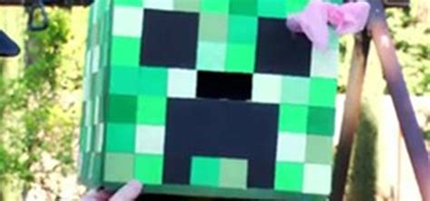 How To Build A Minecraft Creeper Head Halloween Costume Halloween Ideas