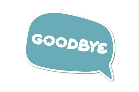 Goodbye Box Blue Speech Bubble Icon Graphic By Abstractspacestudio