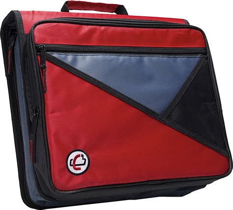 Case It 3 Ring Zipper Binder Holds 133 15 Inch Laptop Red Amazonca