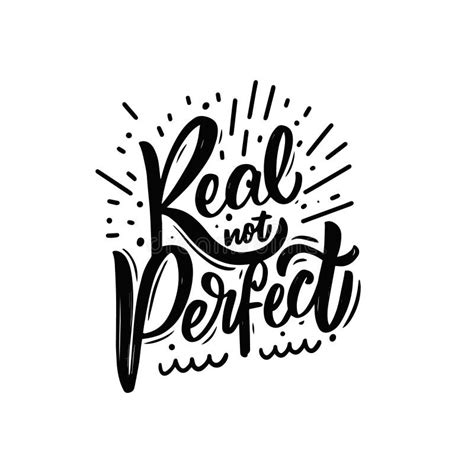 You Are Perfect Phrase Hand Drawn Vector Lettering Motivational Quote
