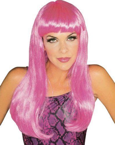 Rubie S Costume Hot Pink Glamour Wig Hot Pink One Size Clothing Halloween Top