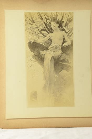 Alphonse Mucha Nude In The Garden Lithograph Post War My XXX Hot Girl