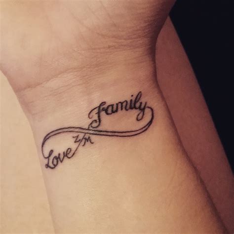 The family tattoos represent the love, togetherness and forever. love family infinity tattoo | EntertainmentMesh