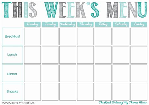 What do you usually have dinner? This Week's Menu 2 FB in 2020 | Meal planning printable, Meal plan for toddlers, Meal calendar