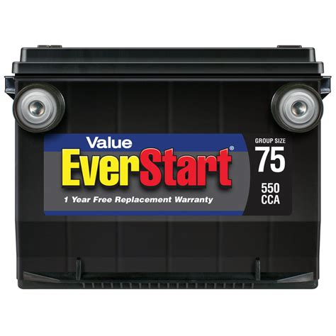 Everstart Value Lead Acid Automotive Battery Group Size 75 12 Volt