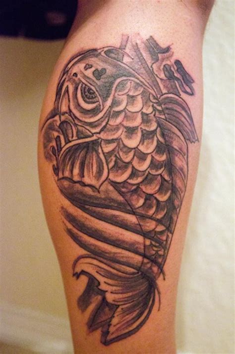 Koi Fish Tattoo On Leg Tattooimagesbiz