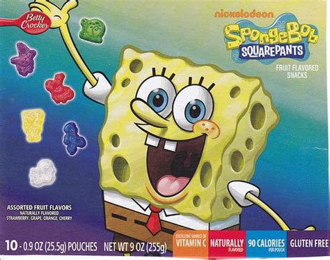 Spongebob Fruit Snacks Betty Crocker Brand Only Fruit Snacks