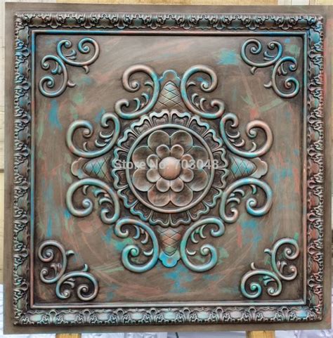 Buy tin ceiling tiles online from decorative ceiling tiles! loving this metallic look ceiling tile... would love to ...