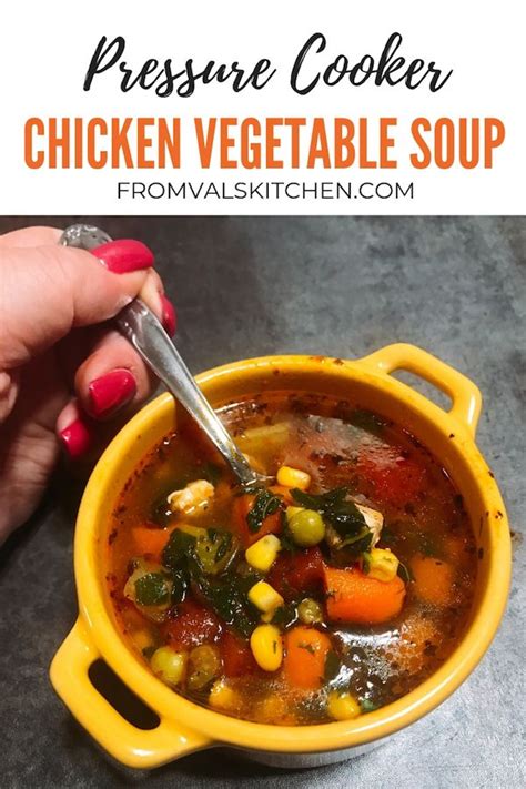 Change/add veggies or the amount of chicken. Gluten-free Pressure Cooker Chicken Vegetable Soup Recipe ...