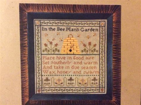 I finished her this weekend and then gave her a warm, relaxing coffee bath last night. The Goode Huswife ~ The Bee Man's Garden | Cross stitch ...