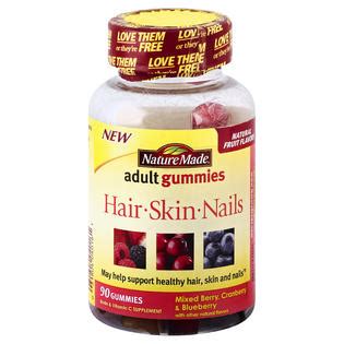 Gummy supplements usually mean low dosage and lots of artificial flavors and colors, but new age does a good job of keeping the dosage high (250 mg per serving) and using only natural flavors and color from paprika. Nature Made Biotin & Vitamin C Adult Gummies Natural Fruit ...