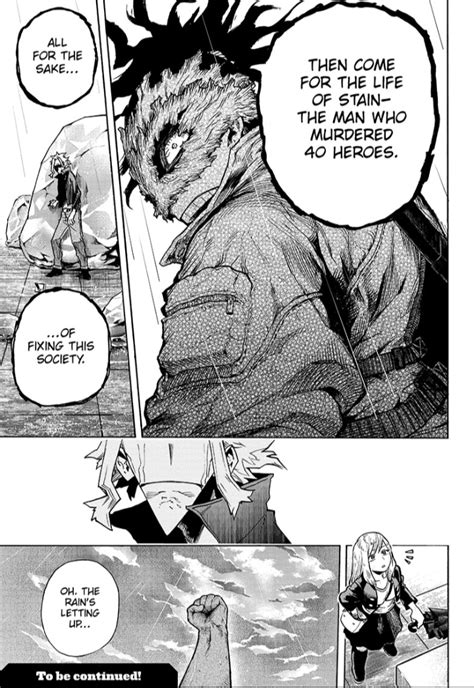My Hero Academia Chapter 326 All Might Meets Hero Killer Stain The