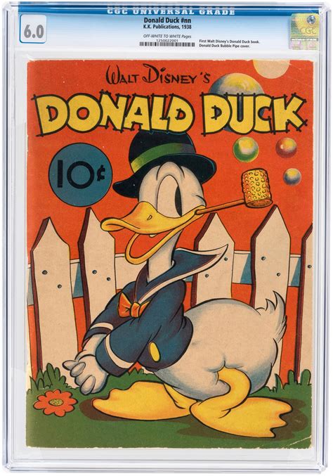Hakes Donald Duck Nn 1938 Cgc 60 Fine First Donald Duckwalt