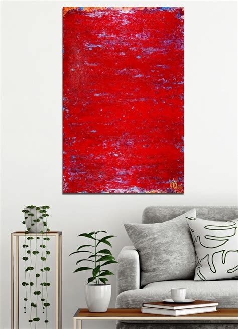 Nestor Toro Petrified Red Painting Acrylic On Canvas For Sale At