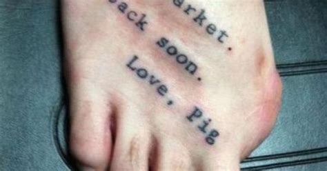 Missing Big Toe Gone To Market Be Back Soon Love Pig Tattoo