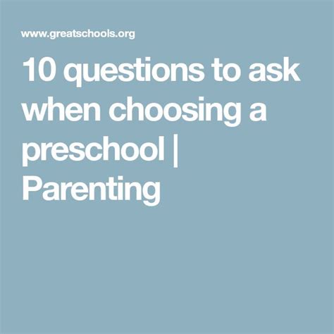 10 Questions To Ask When Choosing A Preschool This Or That Questions